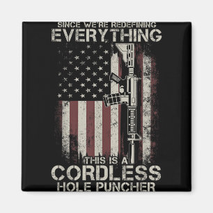 Proud American Flag Veteran Gun Rights Tlt Cordles Magnet