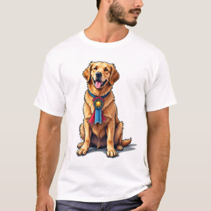 Proud American Golden Retriever Vintage Tee