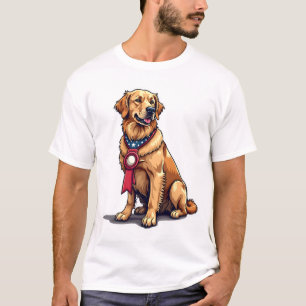 Proud American Golden Retriever Vintage Tee 4