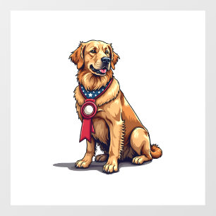 Proud American Golden Retriever Vintage Tee 4