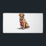 Proud American Golden Retriever Vintage Tee 4 Desk Mat<br><div class="desc">Proud American Golden Retriever Vintage Tee 4</div>