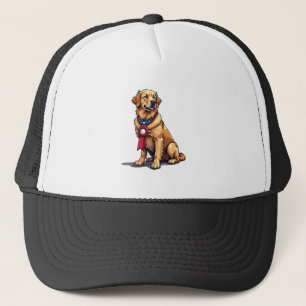 Proud American Golden Retriever Vintage Tee 4 Trucker Hat