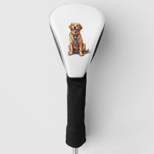 Proud American Golden Retriever Vintage Tee Golf Head Cover