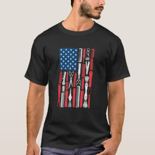 Proud American Hairdresser Hairstylist Salon Worke T-Shirt