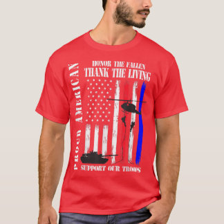Proud American Honour The Fallen Thank You Veteran T-Shirt