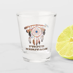 Proud American Indian Heritage Shot Glass
