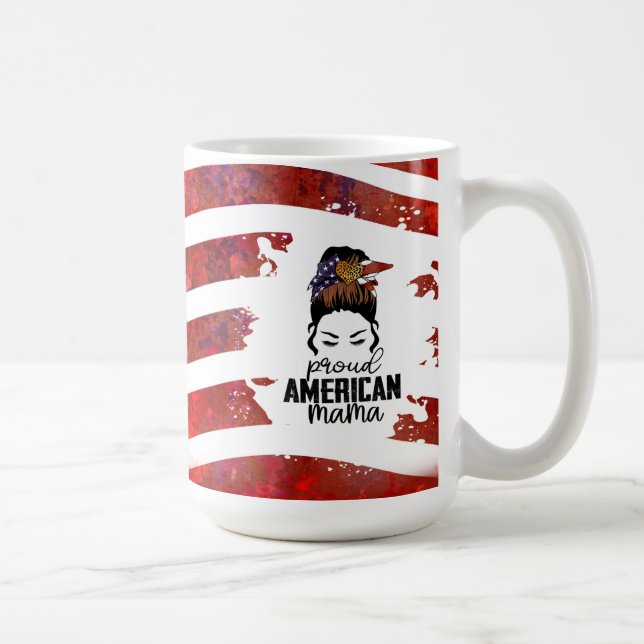 Proud American Mama Coffee Mug (Right)
