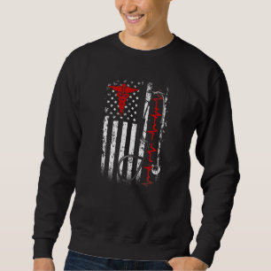 Proud American Medical Staff Nurse Doctor Paramedi Sweatshirt
