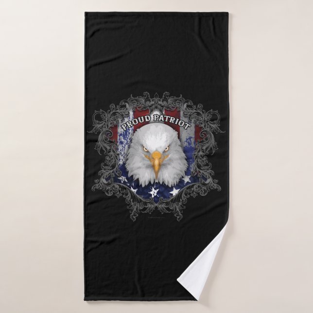 Proud American Patriot Bath Towel (Bath Towel)