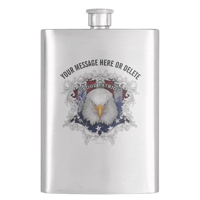 Proud American Patriot Flask (Front)