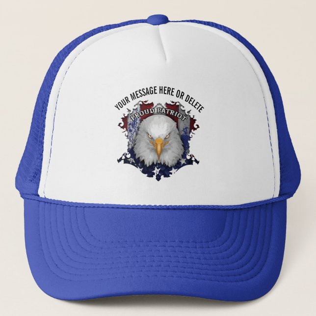 Proud American Patriot Trucker Hat (Front)