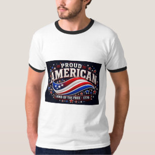 Proud American Patriotic Shirt – Land of the Free 