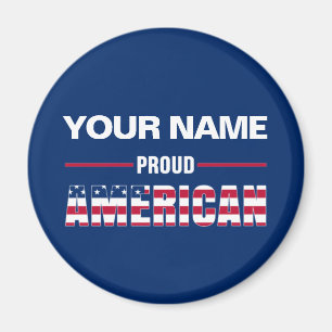 Proud American Personalised Magnet