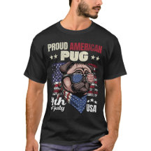 Proud American Pug 4th of July USA Dog Lover Gift