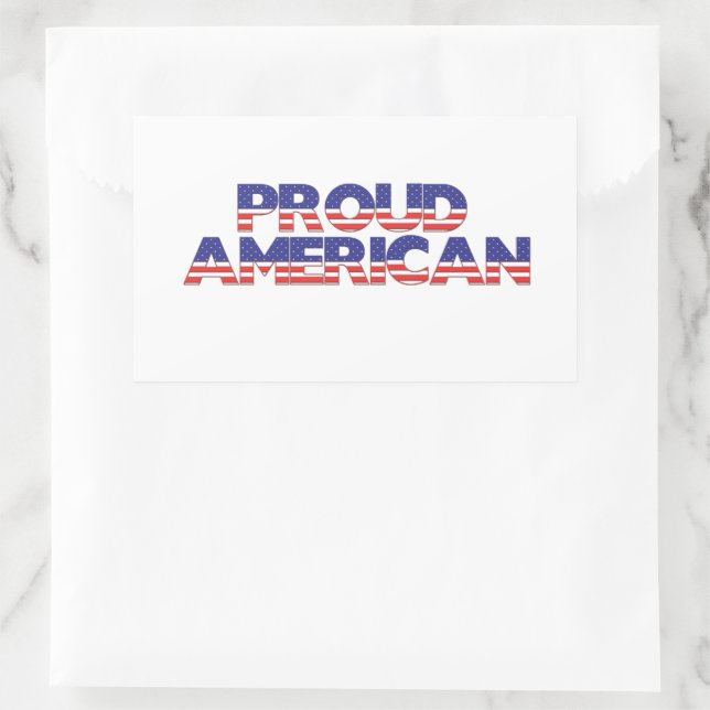 Proud American Rectangular Sticker (Bag)