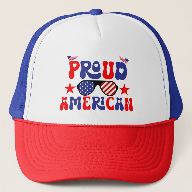 Proud American Trucker Hat (Front)