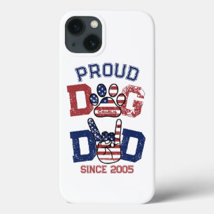 Proud American USA Pet Dog Dad Lover US Flag Coffe iPhone 13 Case