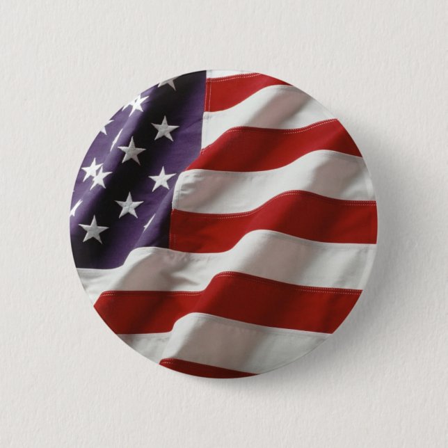Proud and Patriotic USA Flag 6 Cm Round Badge (Front)