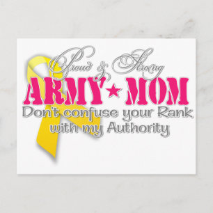 Proud and strong Army Mum Postcard