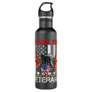 Proud and Thank you Military Veterans, Gifts Veter 710 Ml Water Bottle