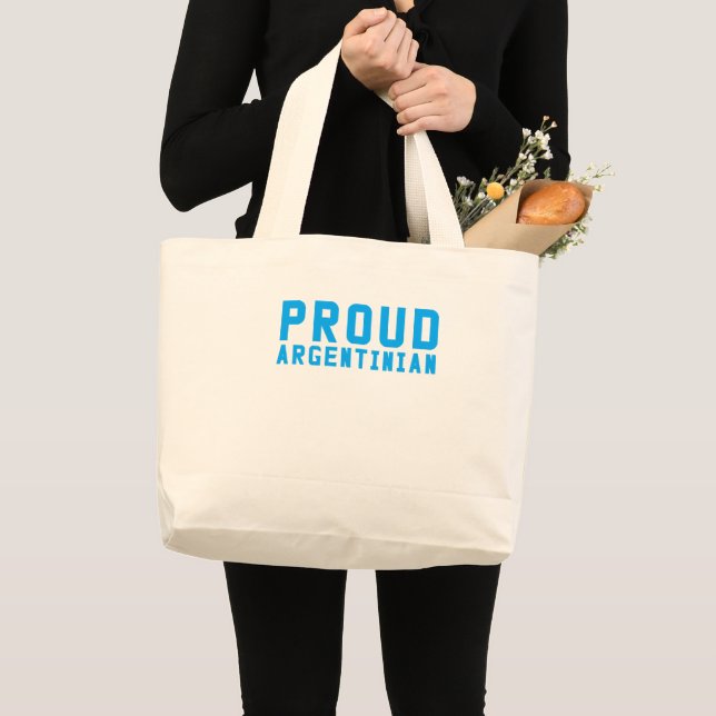 Proud Argentinian Large Tote Bag (Front (Product))