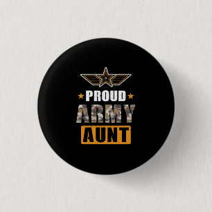 Proud Army Aunt 3 Cm Round Badge