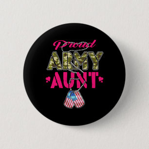 Proud Army Aunt Camo Flag Dog Tags Pride Military 6 Cm Round Badge