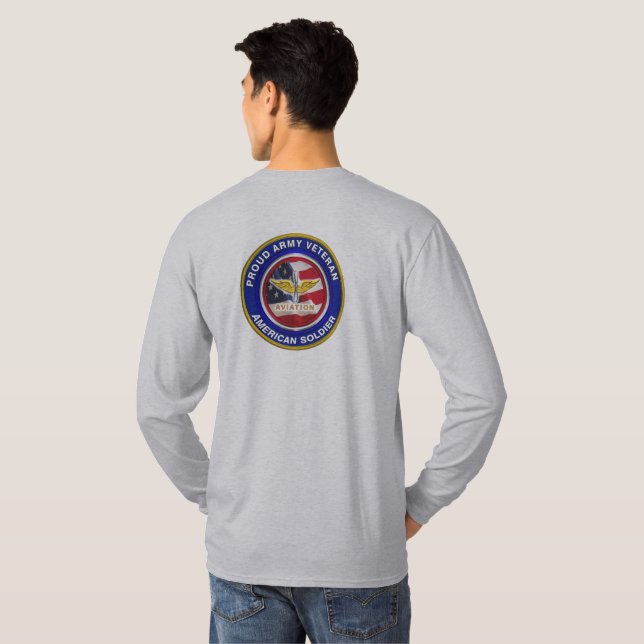 Proud Army Aviation Veteran T-Shirt (Back Full)