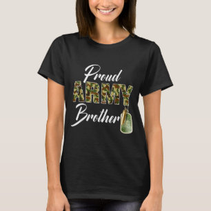 Proud Army Brother Camouflage Soldier Family Match T-Shirt