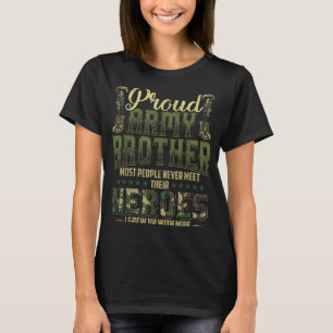 Proud Army Brother Shirt Patriotic Military Vetera