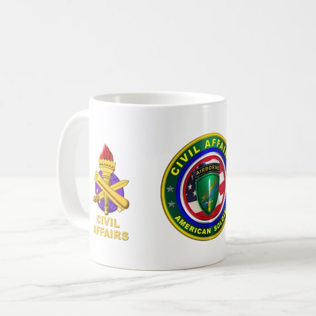 Proud Army Civil Affairs Soldier Coffee Mug (Front Left)