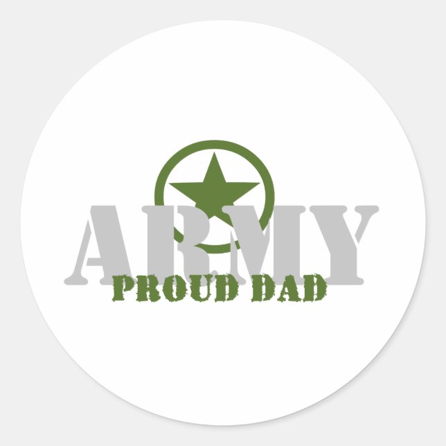 Proud Army Dad Classic Round Sticker (Front)
