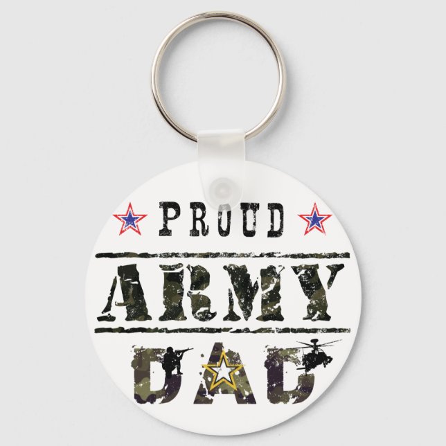 Proud Army Dad Key Ring (Front)