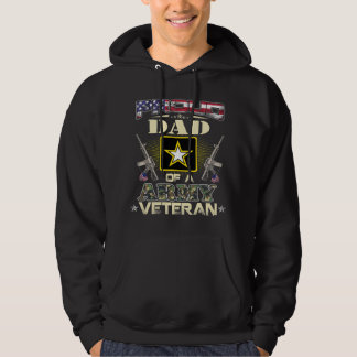 Proud Army Dad Veteran USA Flag Gifts For Fathers  Hoodie