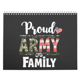 Proud Army Family American Patriotic Veteran Day Calendar