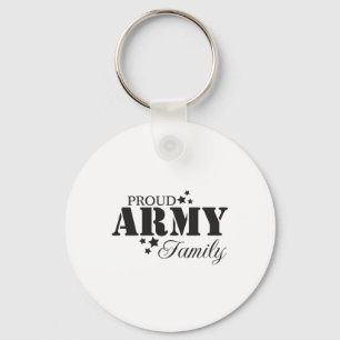 Proud Army Family Button Keychain