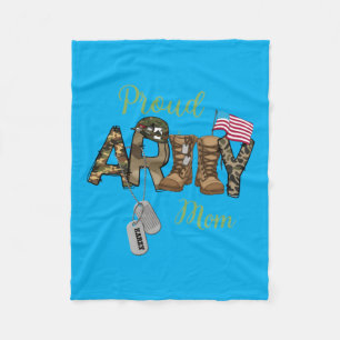 Proud Army Family Mum Mother Day Gift Fleece Blanket