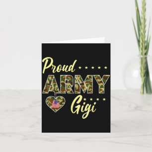 Proud Army Gigi Camouflage Soldier Family Love Card