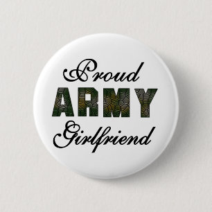 Proud Army Girlfriend 6 Cm Round Badge
