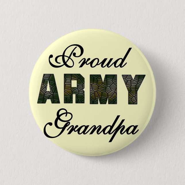 Proud Army Grandpa Tshirts and Gifts 6 Cm Round Badge (Front)