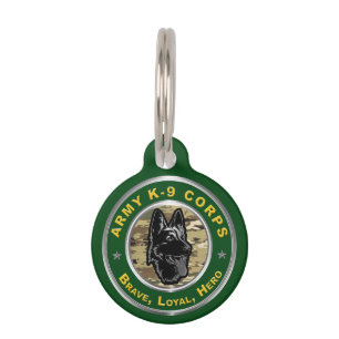 Proud Army K-9 Corps Pet Tag