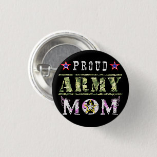 Proud Army Mom 3 Cm Round Badge