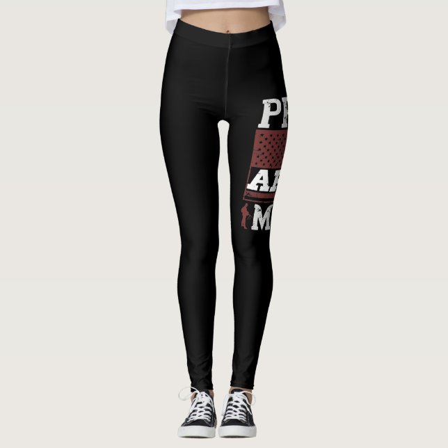 Proud Army Mom Leggings (Front)
