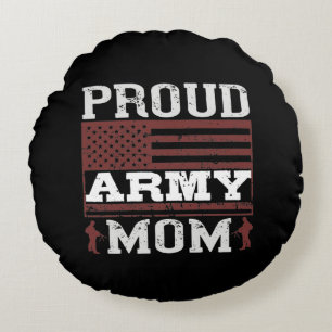 Proud Army Mom Round Cushion
