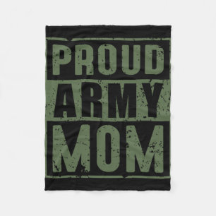Proud Army Mum American Military Veteran Mothers D Fleece Blanket