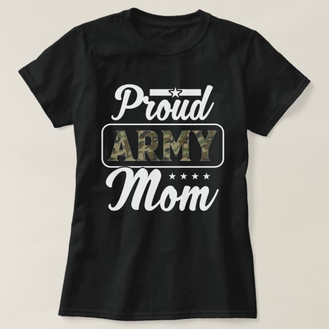Proud Army Mum Ladie's T-Shirt (Design Front)