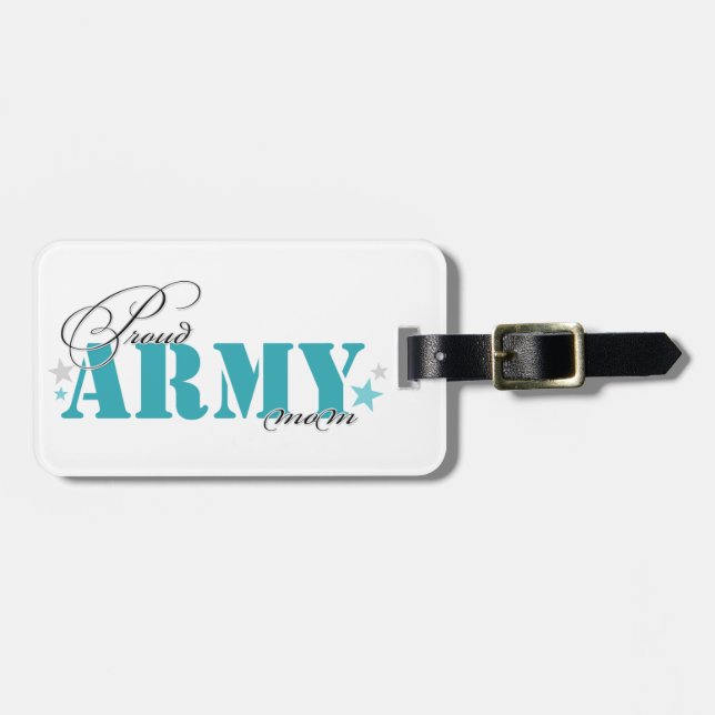 Proud Army Mum Luggage Tag (Front Horizontal)