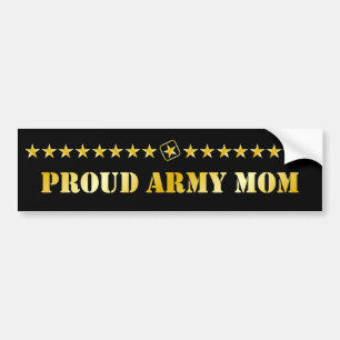 Proud Army Mum Stars Bumper Sticker