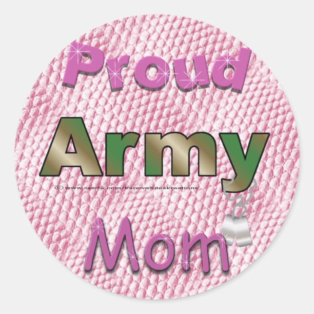 Proud Army Mum Stickers (Front)