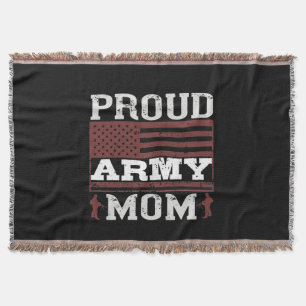 Proud Army Mum Throw Blanket